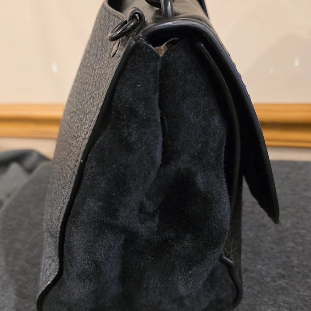 COACH FAYE CARRYALL Black  Leather & Suede Satchel. NO CALLOUTS. EUC - Picture 8 of 16
